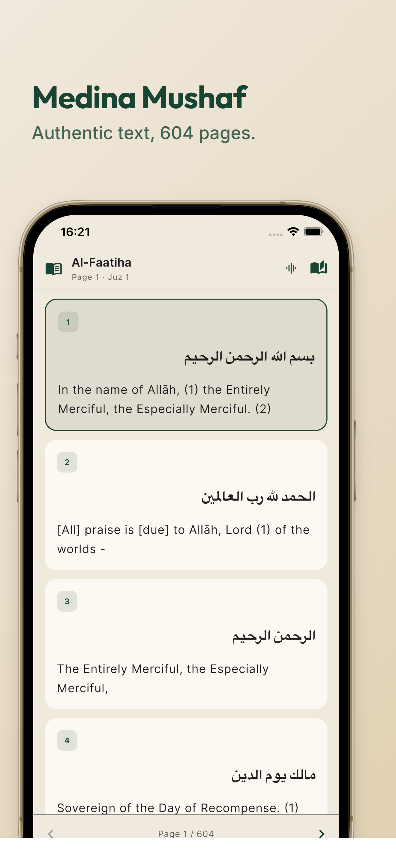 Authentic Medina Mushaf Reader