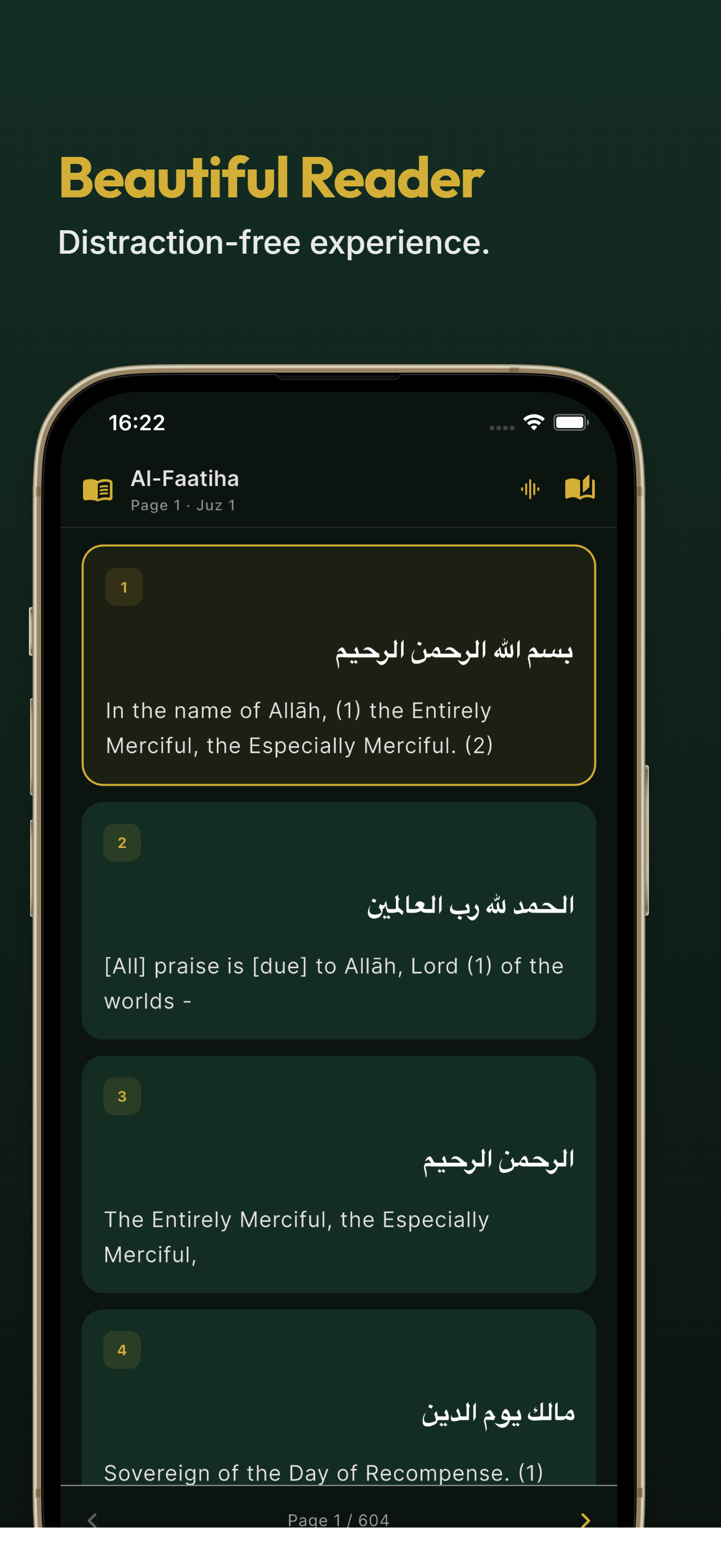 Quran Reader in Dark Mode